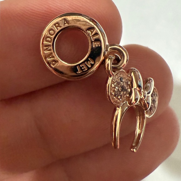 Pandora x Disney Rose Gold Minnie Headband Charm - Picture 4 of 4